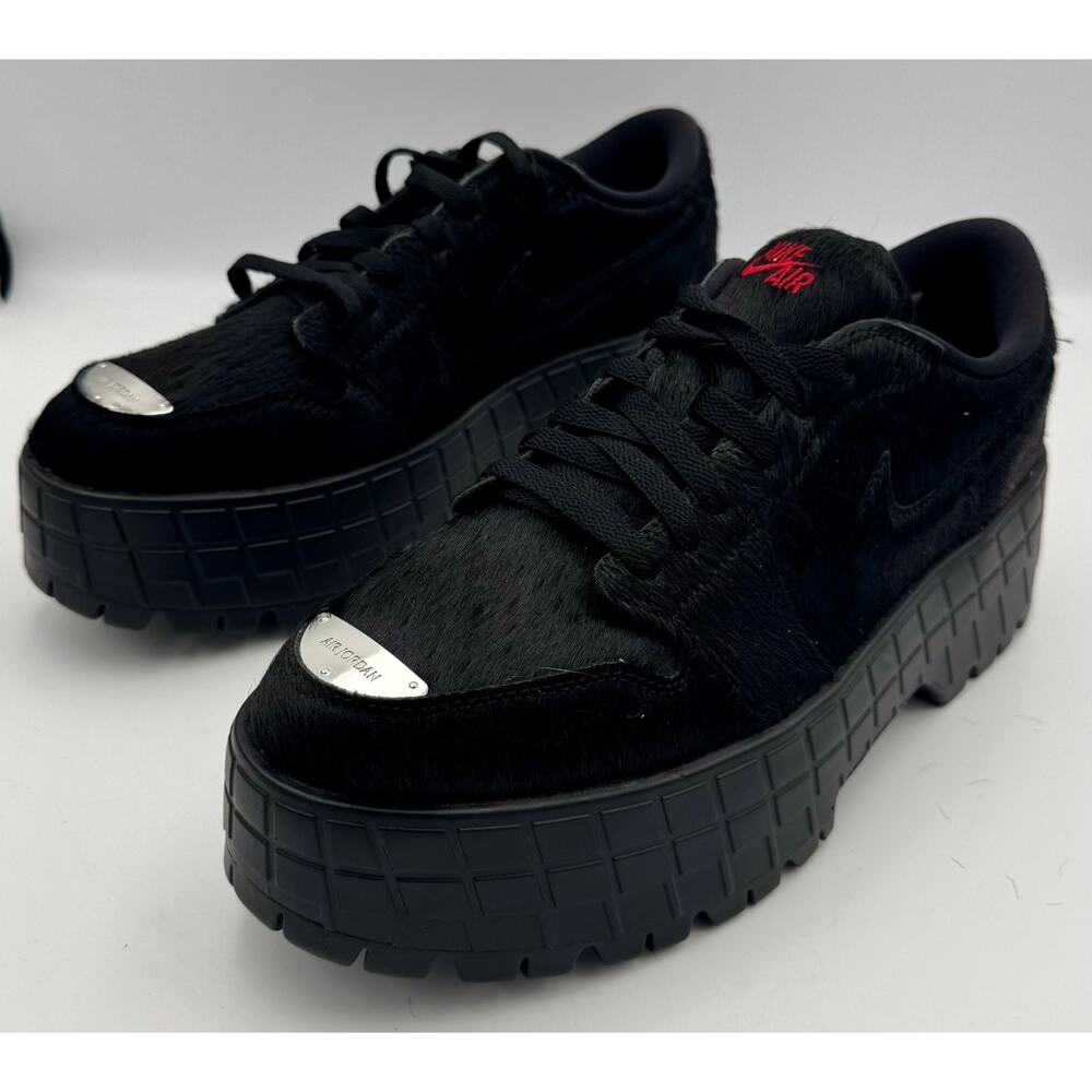 Nike Air Jordan 1 Brooklyn Low Pony Hair Shoe US 12W 10.5M IB7210-006 # 297-56